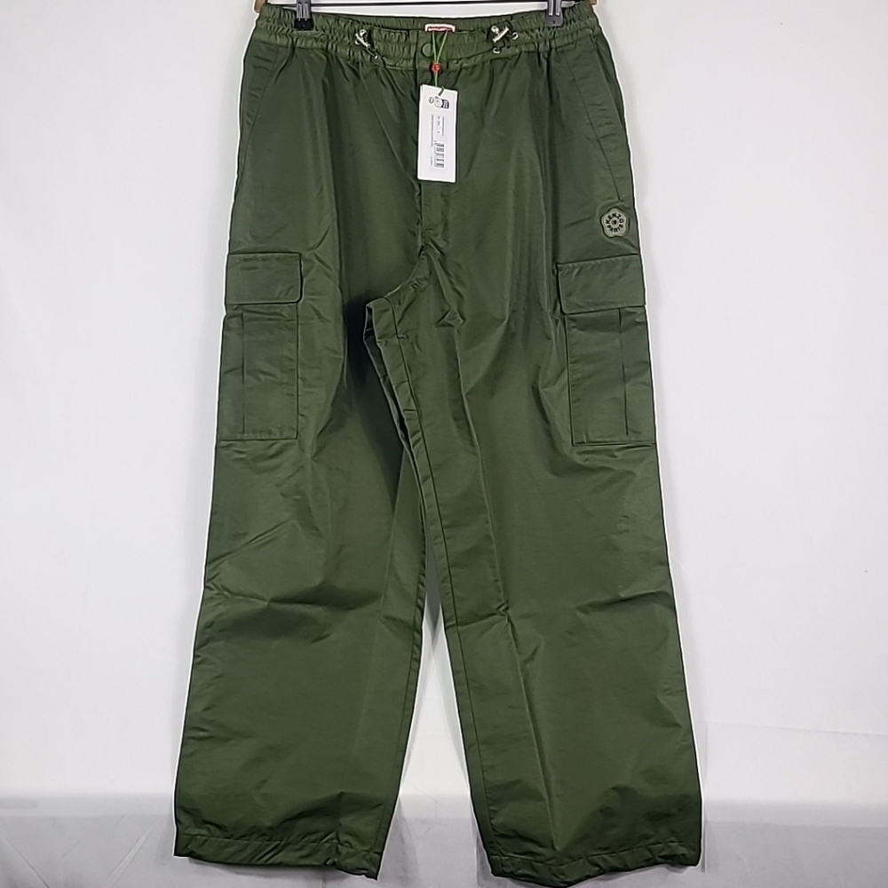 NWT Kenzo Boke Flower 2.0 Cargo Jog Pants Green Sz L Retail $530
